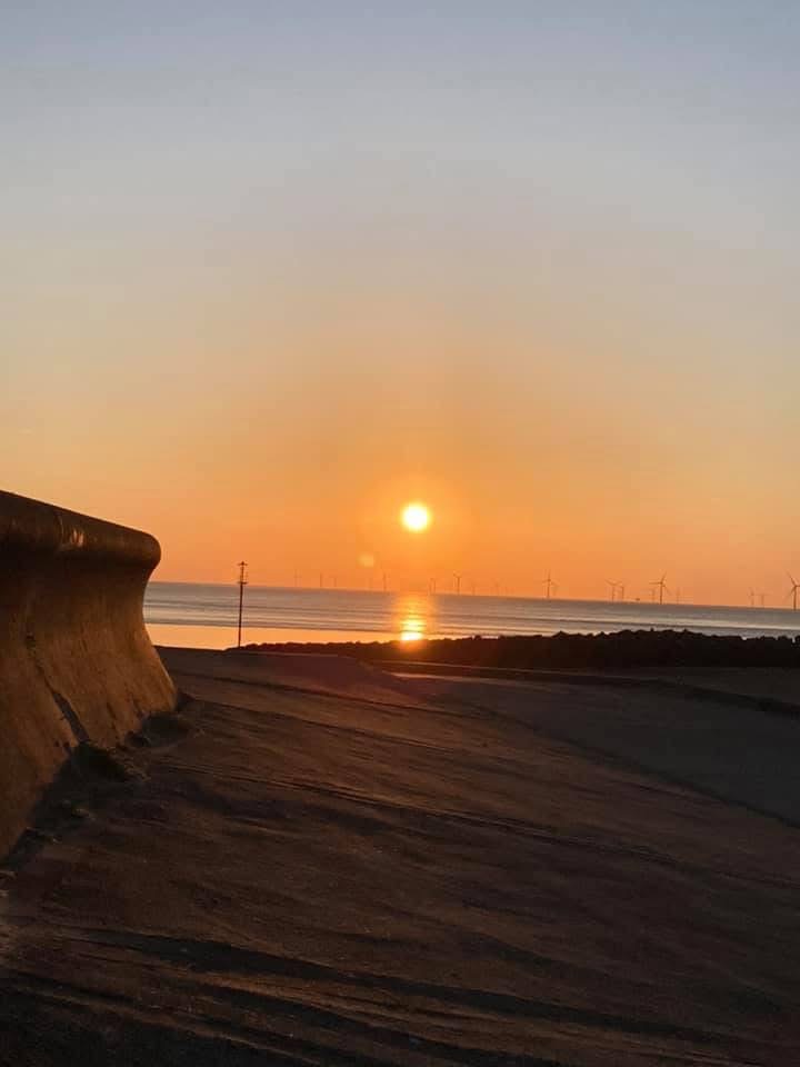 Sun Set at Leasowe Bay.